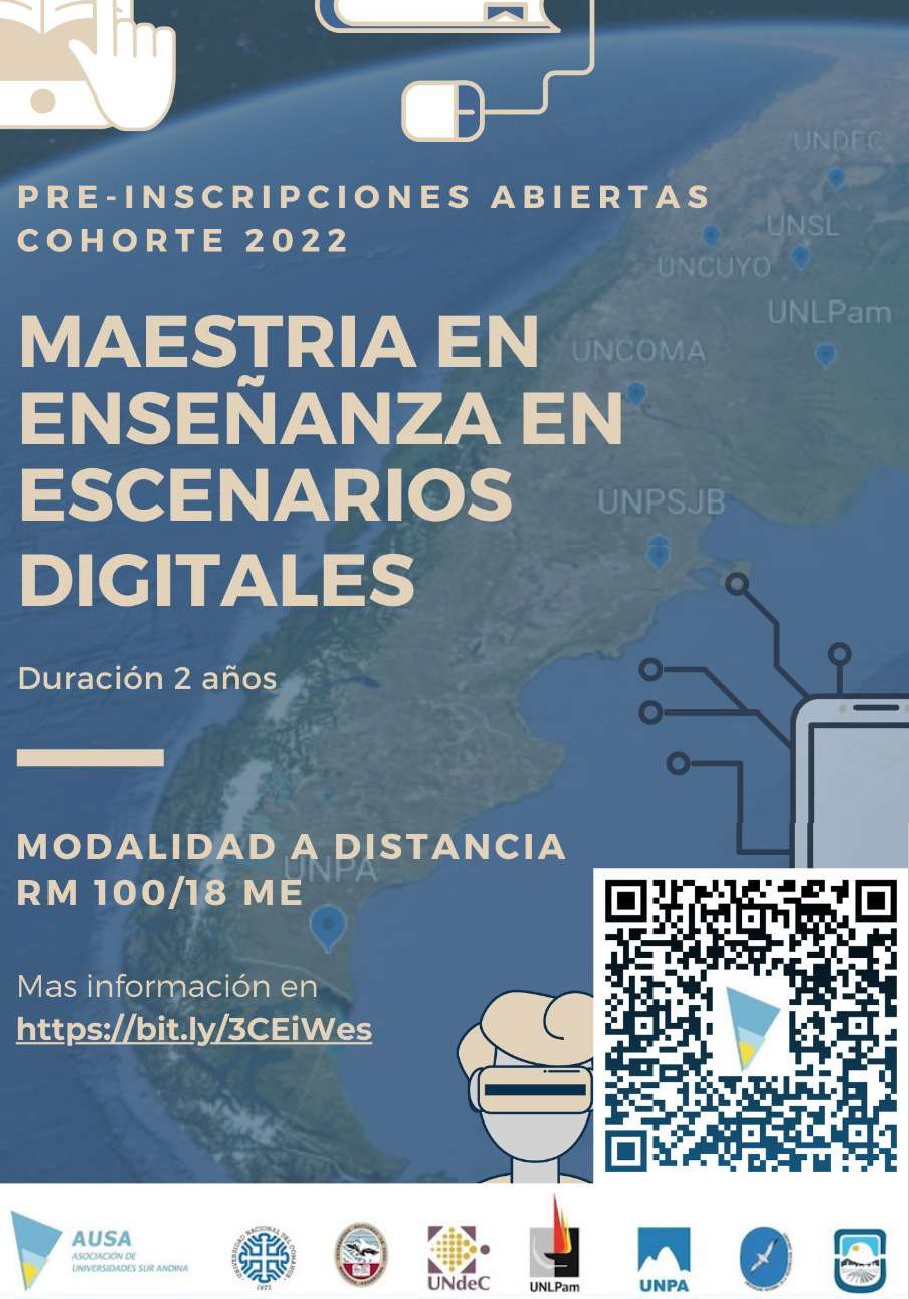 Cartel difusión de Maestría en Enseñanza en Escenarios Digitales